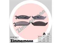 Kit de plaquettes de frein, frein à disque 23318.160.1 Zimmermann