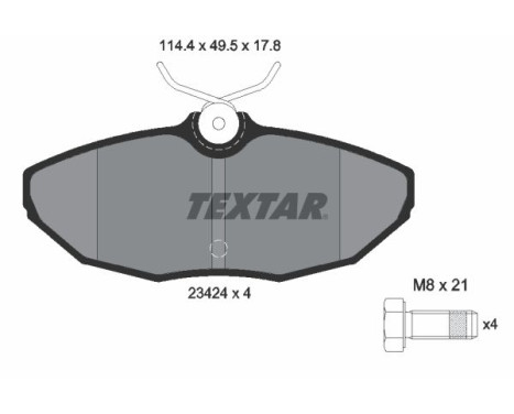 Kit de plaquettes de frein, frein à disque 2342401 Textar