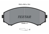 Kit de plaquettes de frein, frein à disque 2348801 Textar