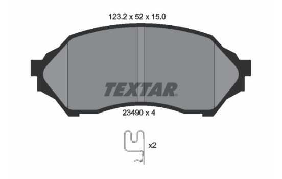 Kit de plaquettes de frein, frein à disque 2349002 Textar