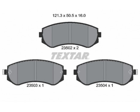 Kit de plaquettes de frein, frein à disque 2350201 Textar