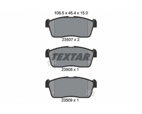 Kit de plaquettes de frein, frein à disque 2350701 Textar