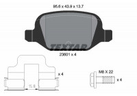 Kit de plaquettes de frein, frein à disque 2360102 Textar
