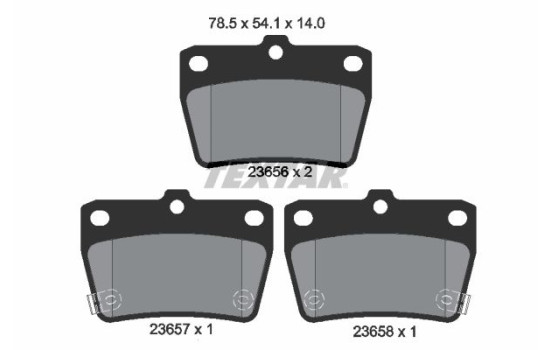 Kit de plaquettes de frein, frein à disque 2365601 Textar