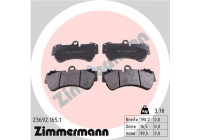 Kit de plaquettes de frein, frein à disque 23692.165.1 Zimmermann