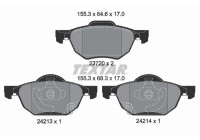 Kit de plaquettes de frein, frein à disque 2372001 Textar