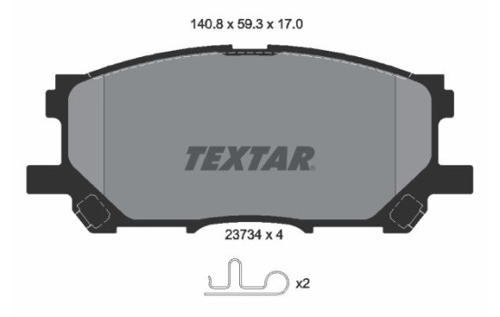 Kit de plaquettes de frein, frein à disque 2373401 Textar