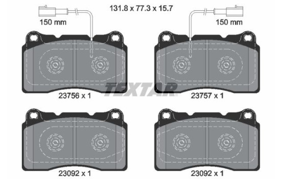 Kit de plaquettes de frein, frein à disque 2375601 Textar