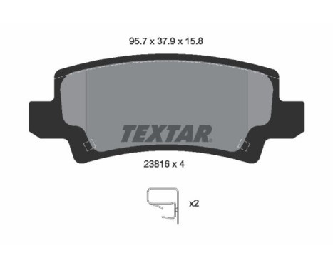 Kit de plaquettes de frein, frein à disque 2381601 Textar