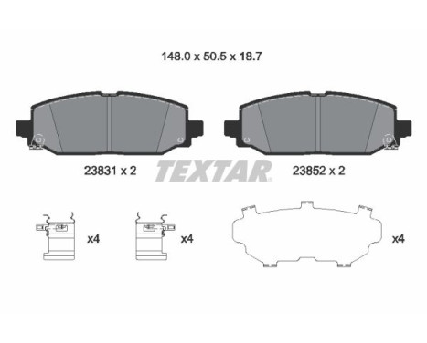 Kit de plaquettes de frein, frein à disque 2383101 Textar
