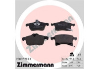 Kit de plaquettes de frein, frein à disque 23832.200.1 Zimmermann