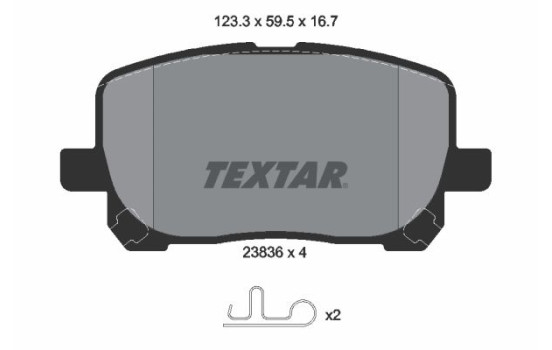 Kit de plaquettes de frein, frein à disque 2383601 Textar