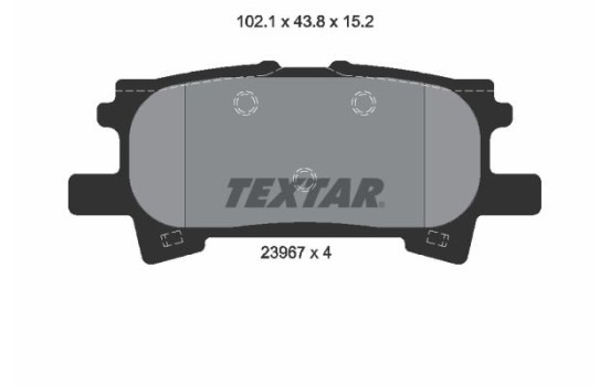 Kit de plaquettes de frein, frein à disque 2396701 Textar
