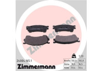 Kit de plaquettes de frein, frein à disque 24004.165.1 Zimmermann