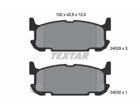 Kit de plaquettes de frein, frein à disque 2402901 Textar