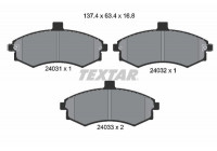 Kit de plaquettes de frein, frein à disque 2403101 Textar