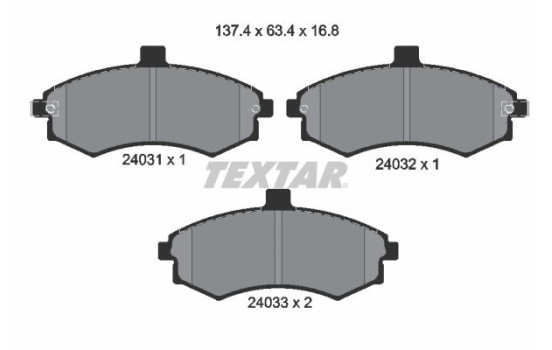 Kit de plaquettes de frein, frein à disque 2403101 Textar