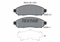 Kit de plaquettes de frein, frein à disque 2422701 Textar