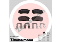 Kit de plaquettes de frein, frein à disque 24276.150.2 Zimmermann