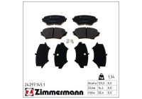 Kit de plaquettes de frein, frein à disque 24297.145.1 Zimmermann