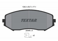 Kit de plaquettes de frein, frein à disque 2434601 Textar