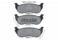 Kit de plaquettes de frein, frein à disque 2435501 Textar