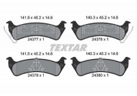 Kit de plaquettes de frein, frein à disque 2437701 Textar