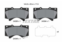Kit de plaquettes de frein, frein à disque 2438601 Textar