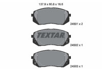 Kit de plaquettes de frein, frein à disque 2450101 Textar