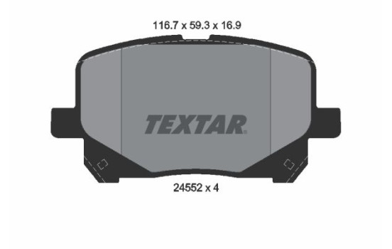 Kit de plaquettes de frein, frein à disque 2452201 Textar