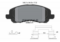 Kit de plaquettes de frein, frein à disque 2458301 Textar