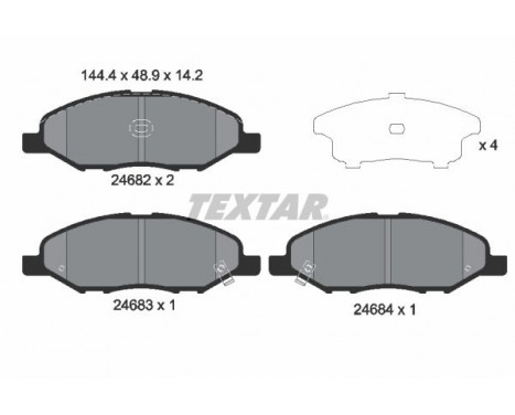 Kit de plaquettes de frein, frein à disque 2468201 Textar