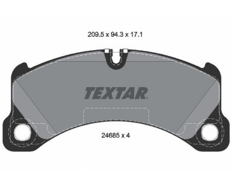 Kit de plaquettes de frein, frein à disque 2468501 Textar