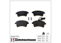 Kit de plaquettes de frein, frein à disque 24693.175.2 Zimmermann