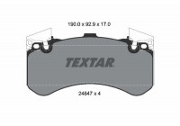 Kit de plaquettes de frein, frein à disque 2484701 Textar
