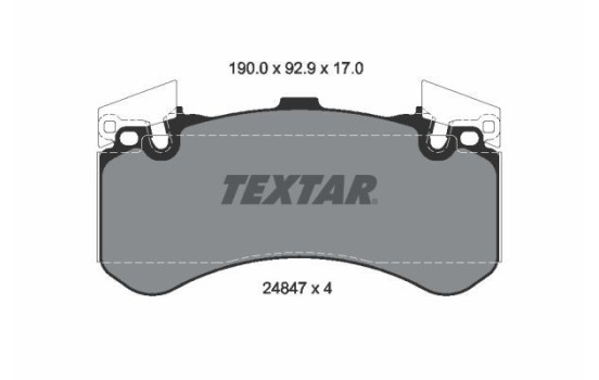 Kit de plaquettes de frein, frein à disque 2484701 Textar