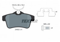 Kit de plaquettes de frein, frein à disque 2492204 Textar
