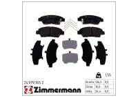 Kit de plaquettes de frein, frein à disque 24979.165.2 Zimmermann