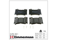 Kit de plaquettes de frein, frein à disque 24994.160.1 Zimmermann