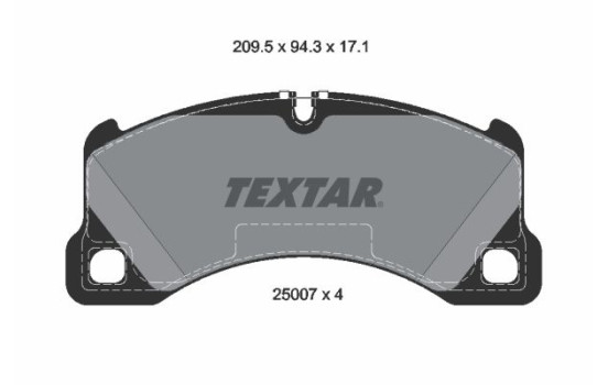 Kit de plaquettes de frein, frein à disque 2500701 Textar