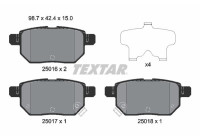 Kit de plaquettes de frein, frein à disque 2501601 Textar