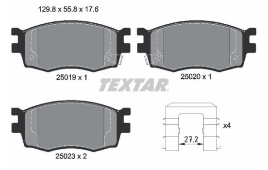 Kit de plaquettes de frein, frein à disque 2501901 Textar