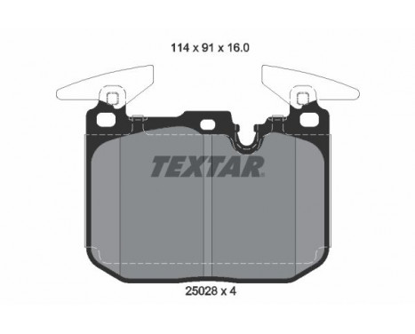 Kit de plaquettes de frein, frein à disque 2502807 Textar