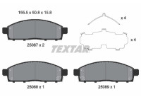 Kit de plaquettes de frein, frein à disque 2508703 Textar