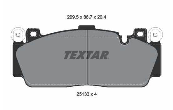Kit de plaquettes de frein, frein à disque 2513301 Textar