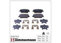 Kit de plaquettes de frein, frein à disque 25153.155.2 Zimmermann