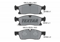 Kit de plaquettes de frein, frein à disque 2519002 Textar
