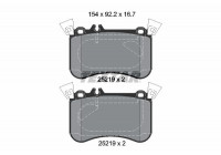 Kit de plaquettes de frein, frein à disque 2521905 Textar