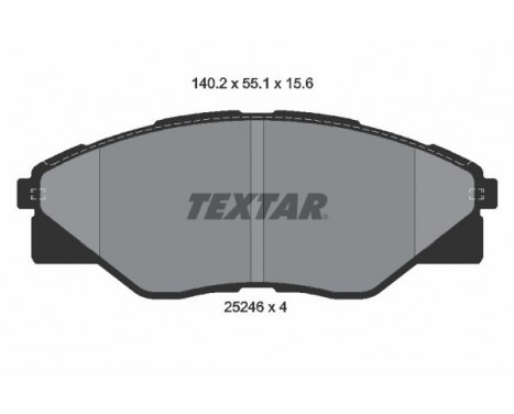Kit de plaquettes de frein, frein à disque 2524601 Textar
