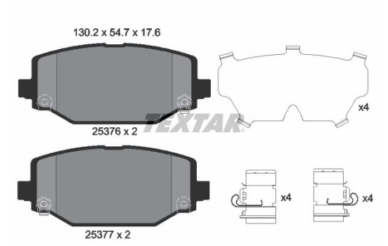 Kit de plaquettes de frein, frein à disque 2537601 Textar